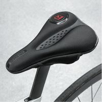 【LZ】▩  Capa de almofada da bicicleta silicone engrossado com lanterna traseira confortável à prova de choque mountain road bike sela assento almofada acessórios