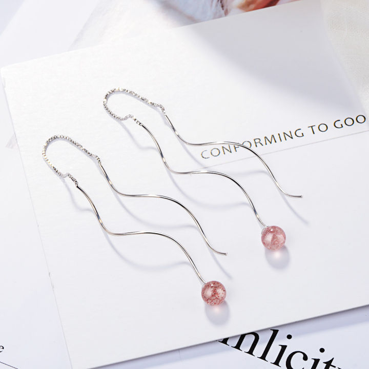 fashion-pink-strawberry-quartz-women-birthday-gift-925-sterling-silver-lady-long-tassel-stud-earrings-jewelry-drop-shipping