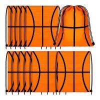 12 Pack Small Basketball Volleyball Candy Drawstring Bag Softball Basketball Volleyball Drawstring Goodie Favor Bags