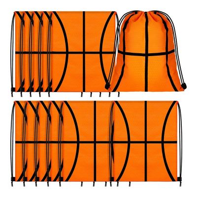 12 Pack Small Basketball Volleyball Candy Drawstring Bag Softball Basketball Volleyball Drawstring Goodie Favor Bags