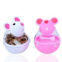 Pet Cat Mice Food Tumbler Toy Ball Interactive Cat Feeder Training Game Using Puzzle Toy Interesting Plastic Cat Food Dispenser Toys