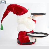 FAL Santa Tray Painted Resin Crafts Creative Christmas Desktop Ornament For Home Living Room Kitchen Decor New