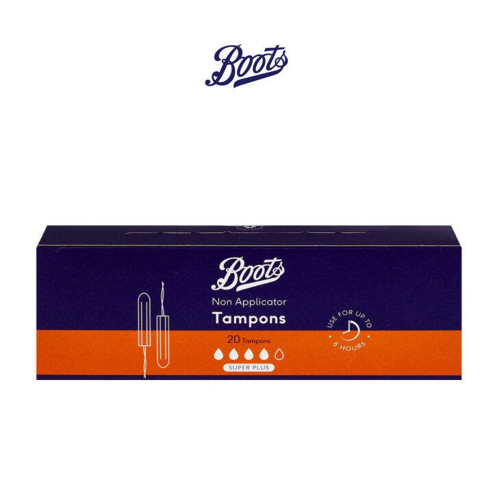 Boots Non Applicator Tampons Super Plus 20S บู๊ทส์ นอน แอพพลิเคเตอร์