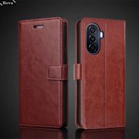 【Enjoy electronic】 Card Holder Cover Case for Huawei Nova Y70 Plus Pu Leather Flip Cover Retro Wallet Phone Case NOVA Y 70 Business Fundas Coque