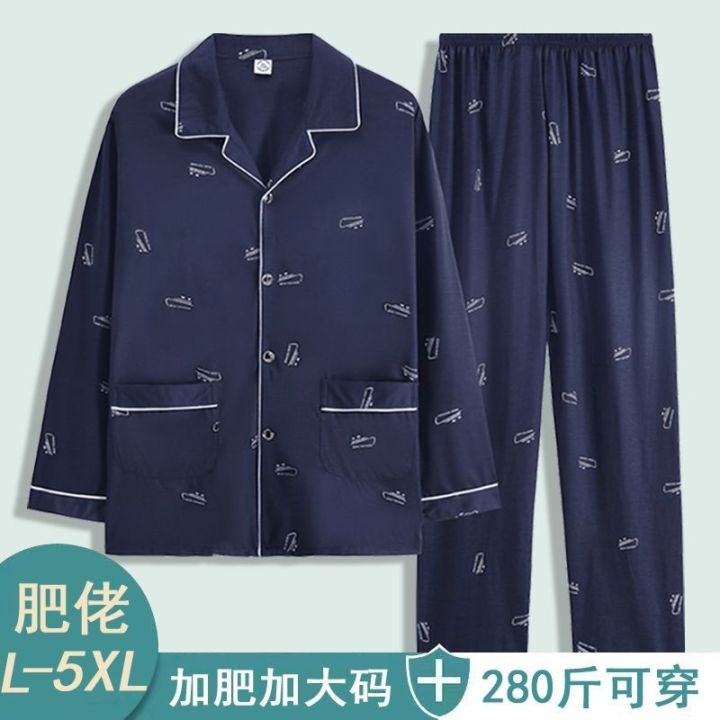 muji-high-quality-mens-pajamas-long-sleeved-cotton-spring-and-autumn-thin-style-2022-new-autumn-and-winter-summer-mens-home-clothes-set