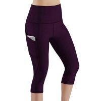 WomenS 3/4 Pocket Yoga Legging Gym Exercise Fitness Tights Casual Workout High Waist Pants Women Yoga Pants With Side Pockets