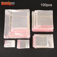 Homogoo 100ชิ้นใสพลาสติกปิดผนึกตัวเองถุง OPP เครื่องประดับของขวัญบรรจุกาวตนเองคุกกี้ลูกอมบรรจุภัณฑ์ถุงกระดาษแก้ว