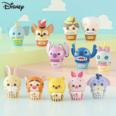 Disney Figure Toys Winnie the Pooh Mini Bean Series Pinocchio Eeyore Stitch Dumbo Angel Geppetto Anime Action Model Decoration