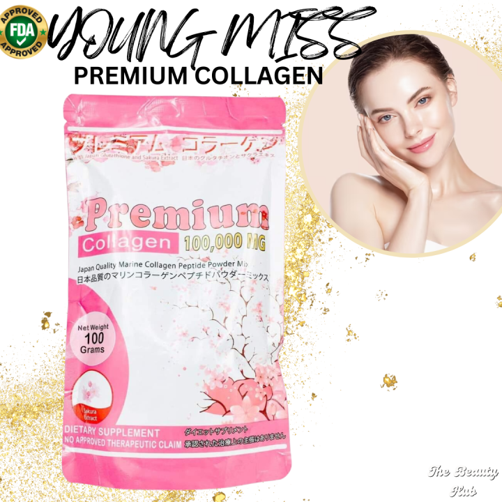 Original Premium Collagen 100,000mg by Young Miss, Japan Quality Marine ...