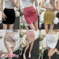 Cici(Q298)Mini Skirts กระโปรงสั้นทรงเอเบสิค เอวสูง ลุคหวานใส่จับคู่แมทช์หวานๆสไตล์เกาหลี