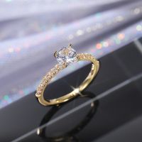 Huitan Wedding Band Eternity Rings Women Brilliant Round Zirconia Luxury Engagement Rings Thin Elegant Female Jewelry Drop Ship