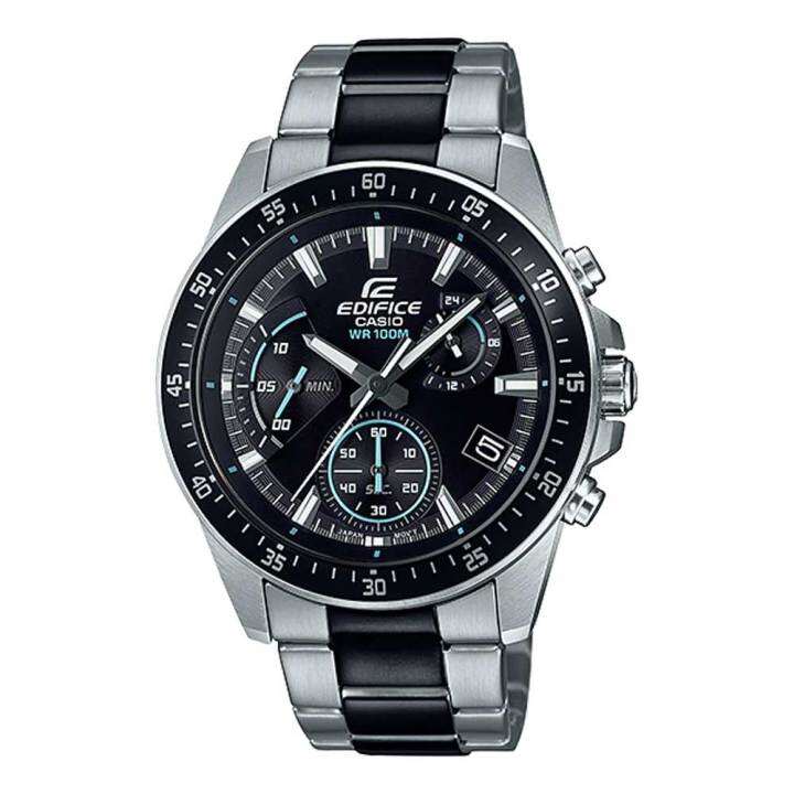 Casio black sale stainless steel watch