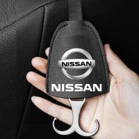 NEW 1PC Nissan Logo Hanger Hook Leather Cover Interior Accessories 汽车挂钩 Almera Teana Serena Livina Navara Sylphy ting