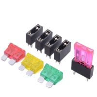 【DT】hot！ 100PCS PCB Panel Mount Insurance Blocks Safety Terminals Medium Small Car Fuse Holder