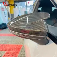 Carcasa De Espejo Retrovisor Tipo Cuerno De Buey De Fibra De Carbono Brillante, Para Audi A6, C8, A7, ABT, 4K8, A8, D5, 2018, 2019, 2020, 2 Unidades Spoiler/