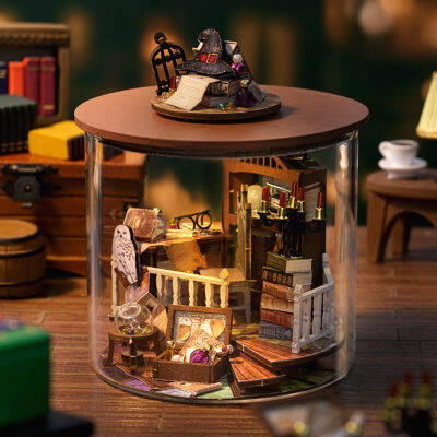 3D บ้านไม้ Diorama ของเล่น DIY Handmade Dollhouse Puzzle รุ่น Handmade Miniature Dollhouse พร้อมเฟอร์นิเจอร์ชุดวันเกิด Gift