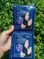 แชมพู แชมพูย้อมผม ivs ขายส่ง 100 ซอง สูตรดอกอัญชัน แชมพูย้อมผมดำ  ivs hair darkening shampooTrible B