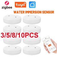 【LZ】✹❀✁  Tuya-ZigBee Detector De Vazamento De Água Sensor De Inundação Tanque De Água Alarme De Ligação De Água Completa Vida Inteligente Monitoramento Remoto APP