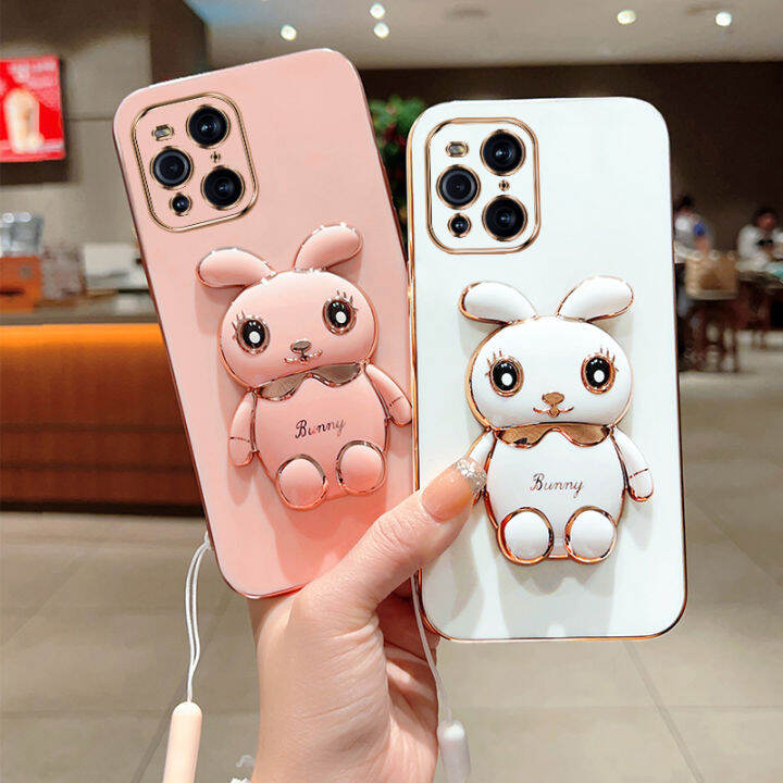 เคสโทรศัพท์นิ่มสำหรับออปโป้ไฟนด์-x3-x3-pro-เคสออปโป้ไฟนด์-x5-x5-pro-ที่ยึดตัวการ์ตูนกระต่ายการ์ตูนเคสโทรศัพท์โทรศัพท์กันกระแทก