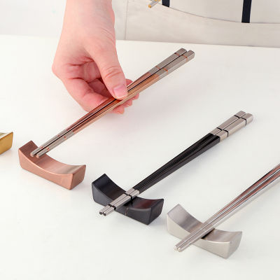 25 Pcs Stainless Steel Chopsticks Spoon Holder Gold Chop Stick Rest Rack Reusable Metal Food Sticks Stand Kitchen Tableware