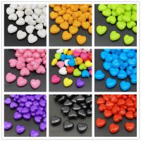 50pcs/lot 10mm Heart Shape Acrylic Beads Loose Spacer Beads For Jewelry Making Pendant Necklace Bracelet Handmade DIY DIY accessories and others