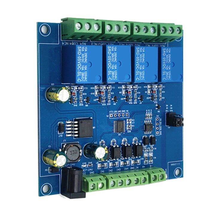 modbus-rtu-4-way-relay-module-7-24v-relay-module-switch-rs485-ttl-input-and-output-with-anti-reverse-protection