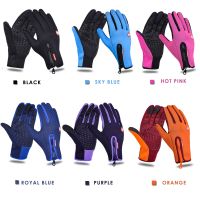 Unisex Touchscreen Cycling Gloves Winter Thermal Warm Full Finger Motorcycle Sports Gloves for Bike Ski Outdoor Camping Hiking