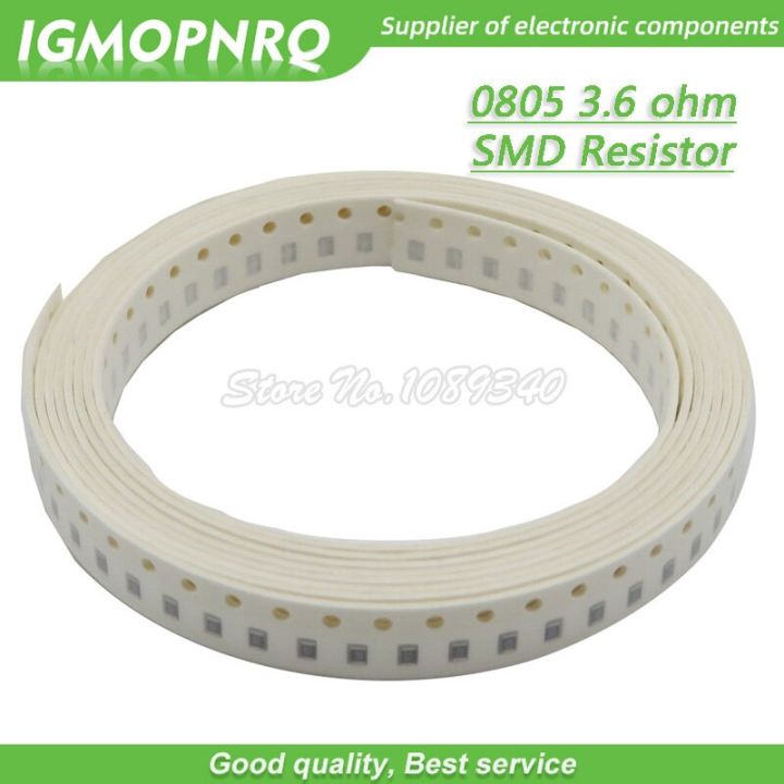 300pcs 0805 SMD Resistor 3.6 ohm Chip Resistor 1/8W 3.6R 3R6 ohms 0805 3.6R