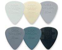 6ชิ้นสินค้าผลิตจากสหรัฐอเมริกา Dunlop 44R ปิ๊กกีต้าร์แบบมาตรฐานทำจากไนลอน0.38 0.46 0.6 0.73 0.88 1.0