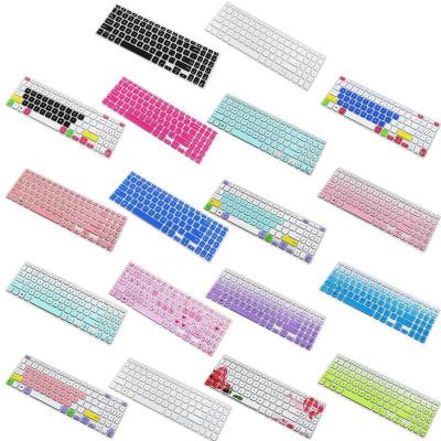 15.6inch Silicone Removable Colorful Keyboard Covers Waterproof Dustproof Keyboard Protector Sticker Film ForASUS FL8700F S5300 Keyboard Accessories