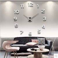 3d Luminous Real Big Wall Clock Rushed Mirror Sticker Diy Living Room Home Decor Fashion Watches Quartz Large