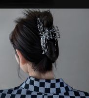 2022 New Fashion Gothic Metal Liquid Hairpin Women 39;s Back Pan Hair Grip Advanced Sense Large Shark Clip Hair AccessoriesTH