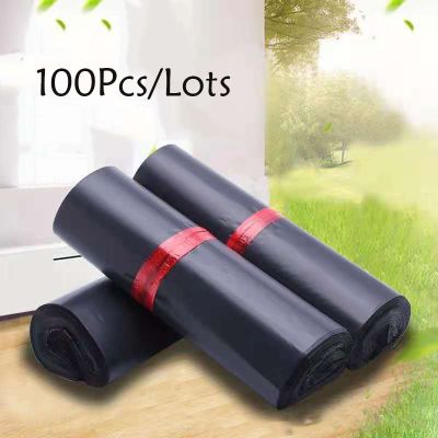 100 ชิ้น/ล็อต PE พลาสติกซองจดหมายซองจดหมายสีดำโพลีกันน้ำกระเป๋าเก็บ Self Adhesive Seal ไปรษณีย์ Poly Mailer บรรจุภัณฑ์ Bag