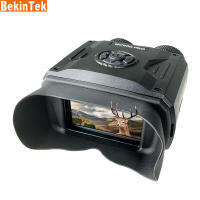 BekinTek NV600PRO กล้องส่องทางไกล Night Vision กล้องโทรทรรศน์ Goggles อุปกรณ์ล่าสัตว์อินฟราเรด IR กันน้ำ 500 ม. ระยะสังเกตการณ์มืดเต็มรูปแบบ 5x การขยายเลนส์ 5x ซูมดิจิตอล 8x หน้าจอ HD 3.5 นิ้วบันทึกวิดีโอ 720P พร้อมการ์ด TF 16G สำหรับสัตว์ป่า