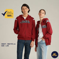 Mc Jeans เสื้อกันหนาว มีฮู้ด Unisex สีแดง MJHP153