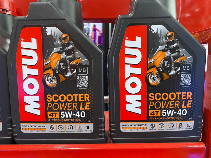 น้ำมันเครื่อง-motul-scooter-power-le-5w40-สังเคราะห์แท้-ขนาด-1-ลิตร