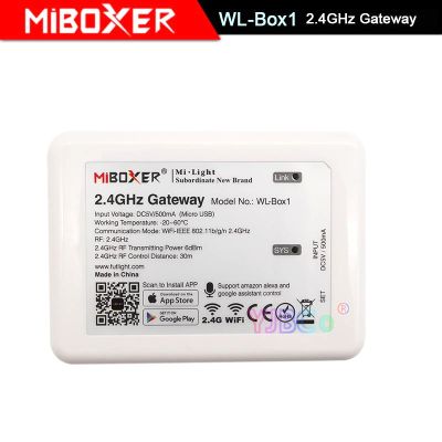 【⊕Good quality⊕】 malu70360 Mipoxer ตัวควบคุมเกตเวย์2.4Ghz Wl-Box1 Dc5v ควบคุมแอปไร้สายการอัพเกรด Ibox2สำหรับหลอดโคมไฟสายไฟ Led