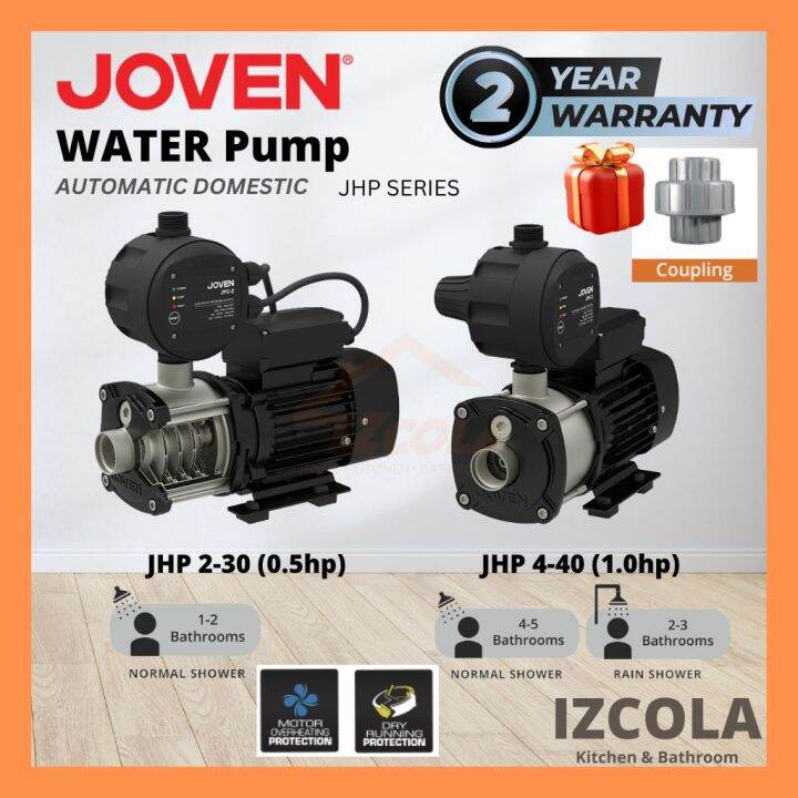 Joven JHP2-30 0.5 Hp/ JHP4-40 1Hp / KP 400 0.5Hp Centralised Automatic  Domestic Water Pump with Stainless Steel SUS304 Housing | Lazada