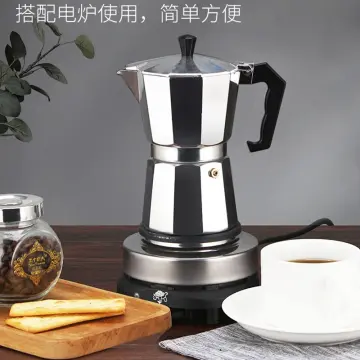150ml Coffee Maker Moka Pot Stainless Steel Coffee Pot Induction Cooker Use  Home Supplies