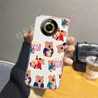 เคสใส่โทรศัพท์แบบนิ่มใหม่ล่าสุดสำหรับ OPPO Realme 11 / 11 Pro / 11 Pro + รูปการ์ตูนหมีน่ารักเคสโทรศัพท์แบบใสซิลิโคน Realme11 Pro Plus