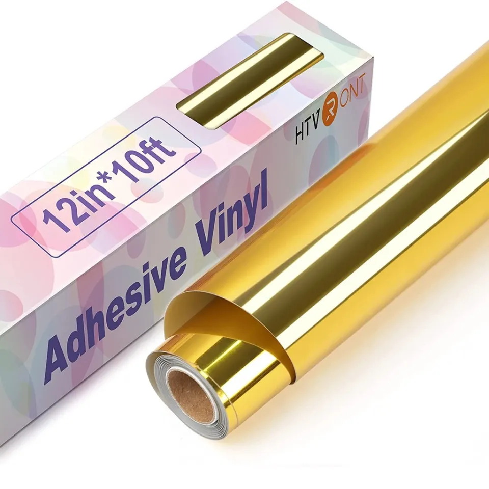 Chrome Rose Gold Adhesive Craft Permanent Vinyl Roll 12 X 10