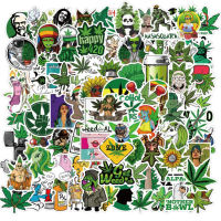 Qearl 100Pcs Hemp Leaf Graffiti Sticker Decals For Helmet Laptop Suitcase Skateboard