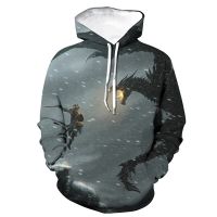 Sudadera con capucha de The Elder Scrolls para hombre y mujer, jersey con estampado de 3D Skyrim, ropa deportiva informal de Hip Hop