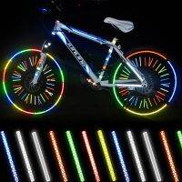 12PCS Bike Cycling Bicycle Reflective Wheel Spoke Reflector Mount Clip Tube Tire Safety Warning Light Bike Accessorie Decoration