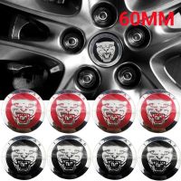 60MM Car Wheel Rims Center Hupcaps Stickers For Jaguar E-Pace E-Type XE XK XJ XF F Pace F-Type X-Type S-Type XJS XJL XJ6 XKR