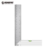 Rongpro 90° Metal Ruler Woodworking Tile Tools Marking Gauge for Wood Builder Stainless Steel Engineer Construction goods