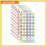 GOTORADE 1นิ้วค่ะ สติกเกอร์ตัวเลขตัวเลข 1-40ครับ กาวในตัว สติ๊กเกอร์ฉลากสติ๊กเกอร์ 500ชิ้นค่ะ กลมกลมๆ ฉลากป้ายกำกับ การจัดระเบียบ