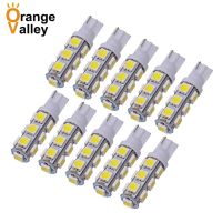 ไฟที่กั้นประตูติดด้านข้างหลอดไฟไฟ LED ติดภายในรถยนต์501 194 W5W 5050 SMD 13 T10 10ชิ้น