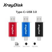 Xraydisk Ổ Đĩa Flash Usb C Type C 32GB 64GB 128GB 256GB 2 Trong 1 Otg USB