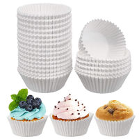 100 ชิ้น Pure White Cupcake Liners เกรดอาหารกระดาษถ้วยกรณีมัฟฟินเค้กเบเกอรี่ทาร์ตไข่ถาดแม่พิมพ์เค้ก Pastry ตกแต่งเครื่องมือ-Siogue